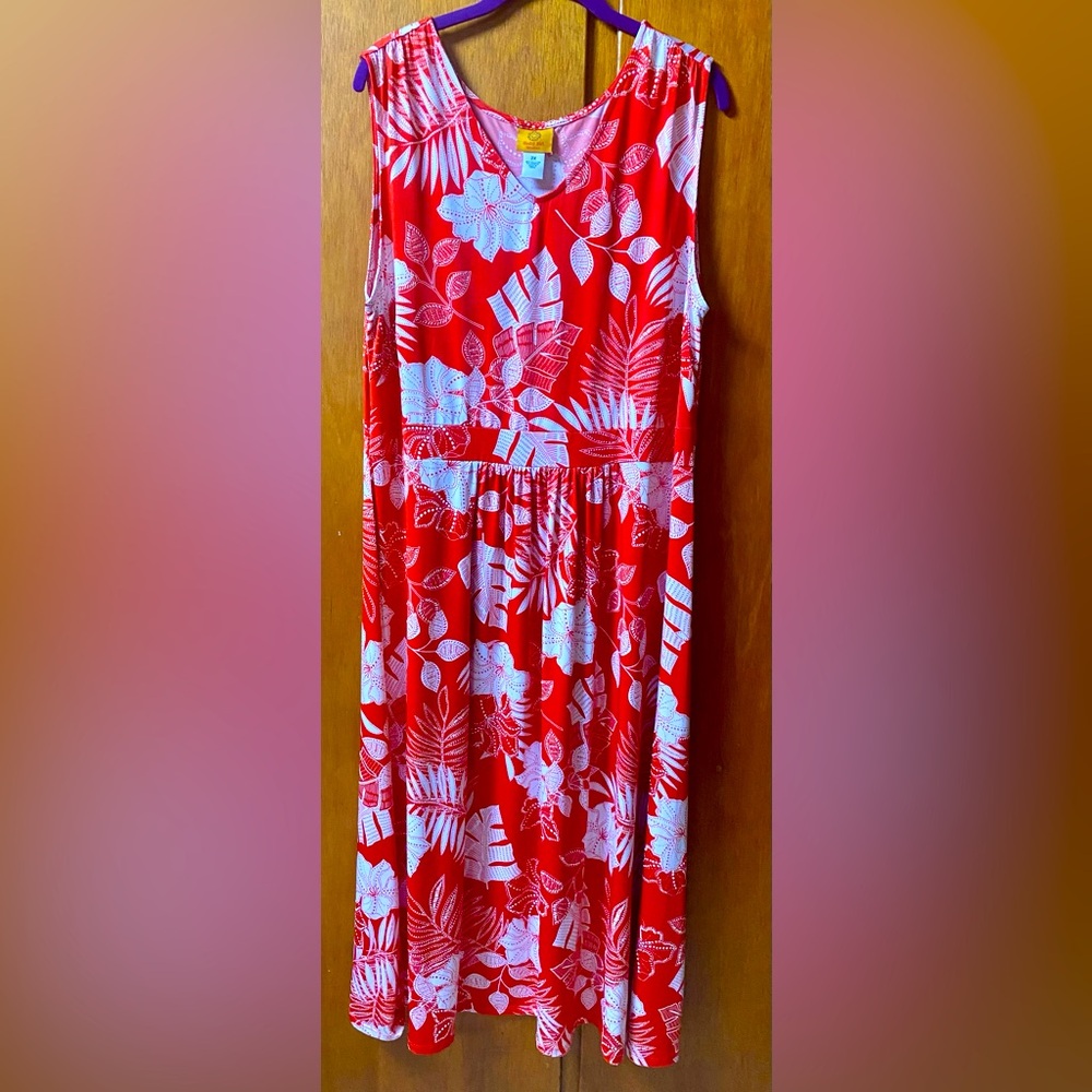 Ruby Rd. Tropical Puff Print Maxi Dress - Picture 4 of 11